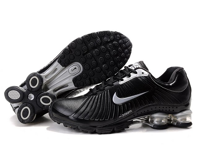 New Nike Shox R4 Black Grey Shoes - Click Image to Close