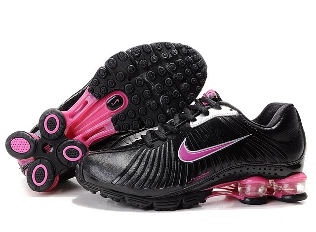 New Nike Shox R4 Black Pink Shoes For Women - Click Image to Close