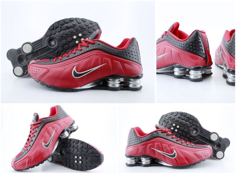 New Nike Shox R4 Black Red Black Shoes