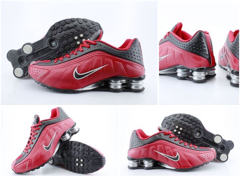 New Nike Shox R4 Black Red Black Shoes - Click Image to Close