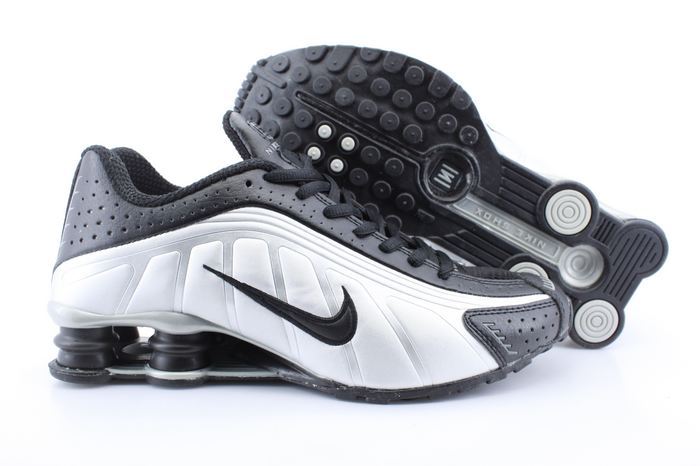 New Nike Shox R4 Black Silver Black Shoes - Click Image to Close