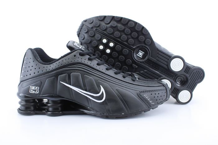 New Nike Shox R4 Black White Shoes - Click Image to Close