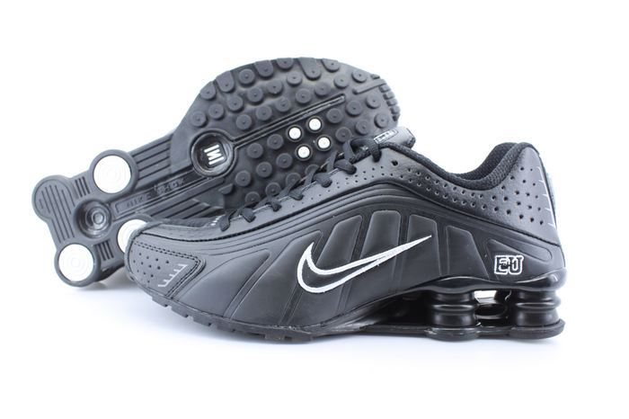 New Nike Shox R4 Black White Shoes - Click Image to Close