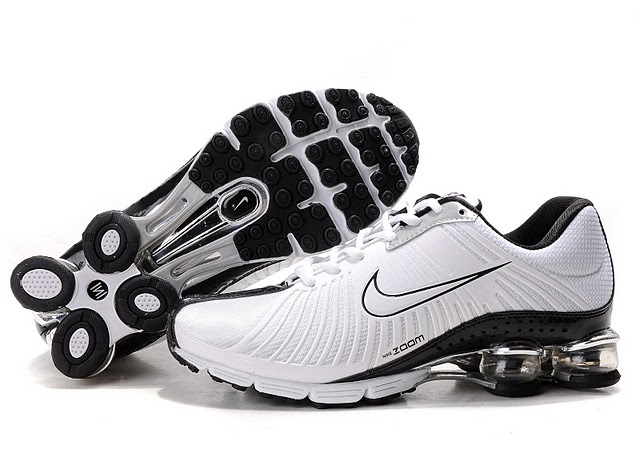 New Nike Shox R4 White Black Shoes For Women - Click Image to Close