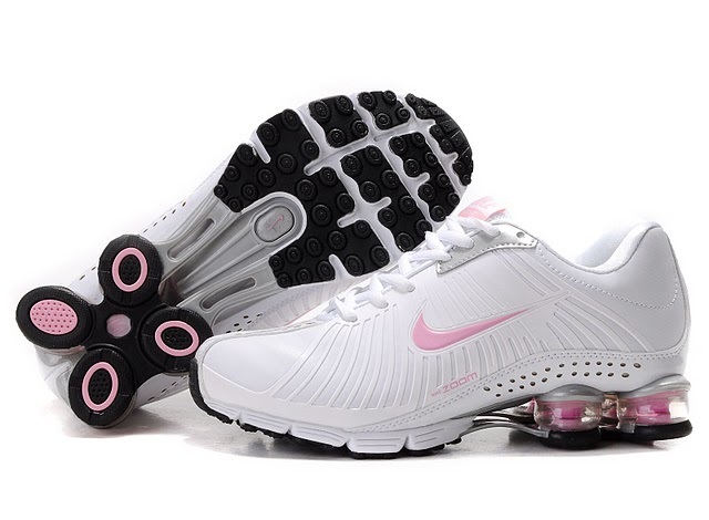 New Nike Shox R4 White Pink Shoes For Women