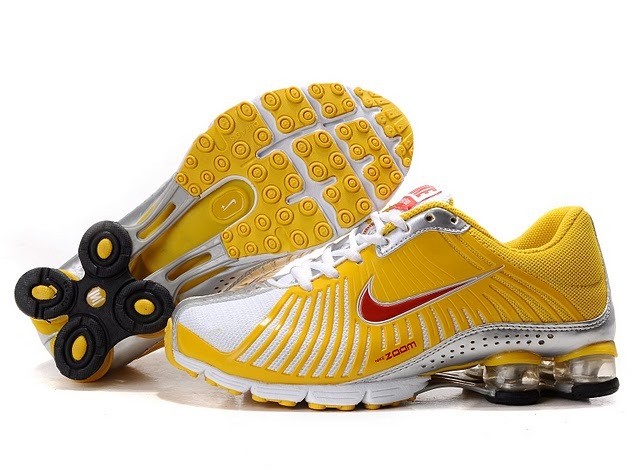 New Nike Shox R4 White Yellow Red Shoes For Women - Click Image to Close