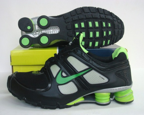 New Nike Shox R5 Black Green Shoes - Click Image to Close