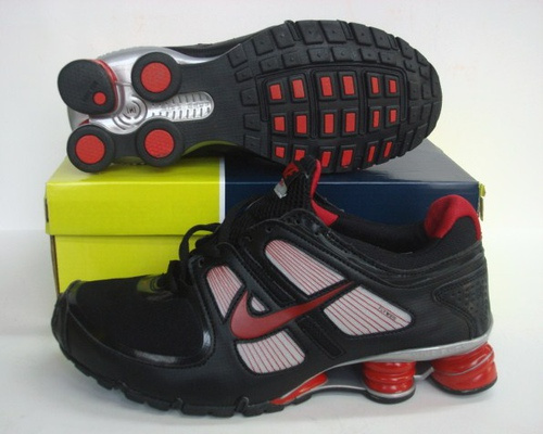 New Nike Shox R5 Black Red Shoes - Click Image to Close