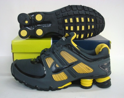 New Nike Shox R5 Black Yellow Shoes