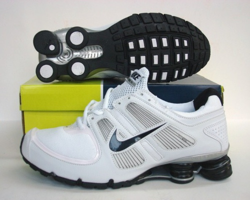 New Nike Shox R5 White Black Shoes