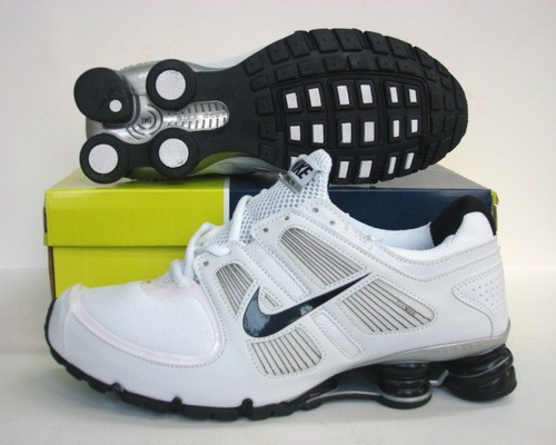 New Nike Shox R5 White Black Shoes - Click Image to Close