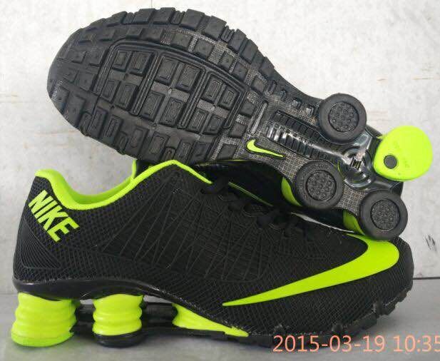 New Nike Shox Turbo Black Fluorscent Green Shoes - Click Image to Close