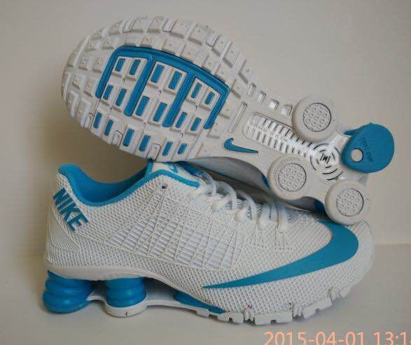 New Nike Shox Turbo White Blue Shoes