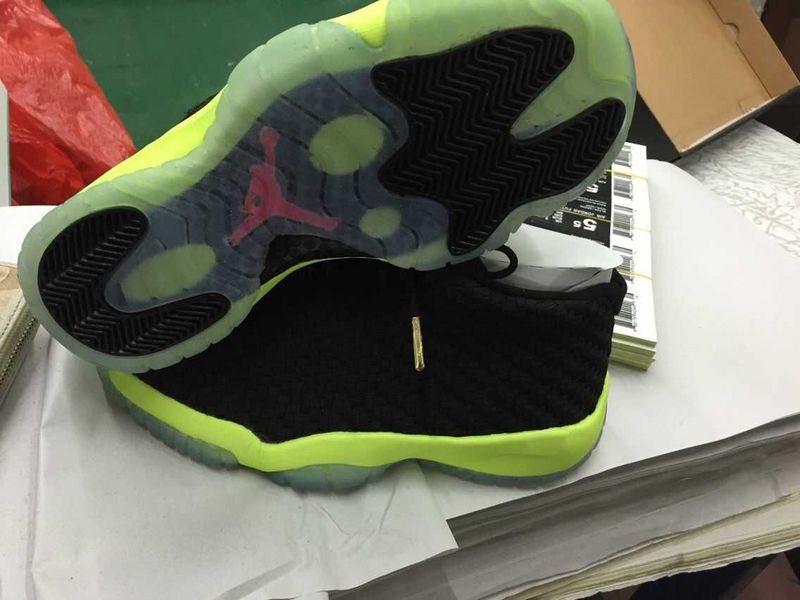 New Nike Air Jordan 11 Future Glow Black Green Shoes - Click Image to Close