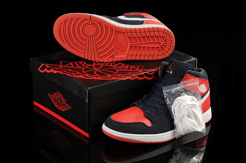 New Nike Air Jordan 1 Dark Red White Shoes