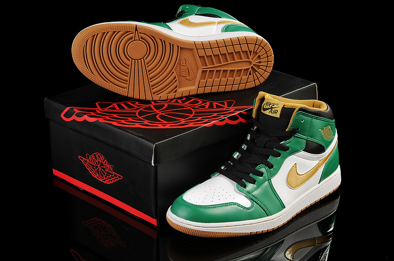 New Nike Air Jordan 1 Green White Shoes