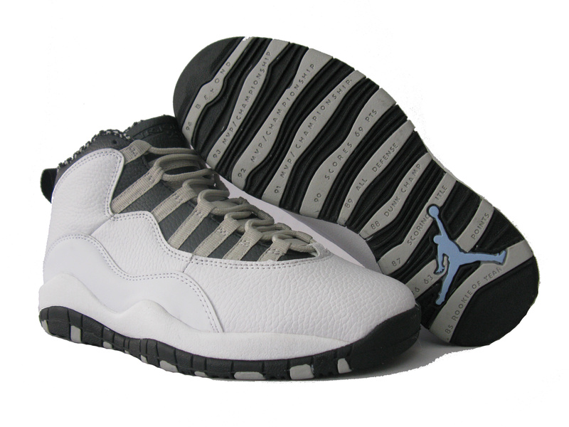 Air Jordan 10 Steel White Grey Black Shoes