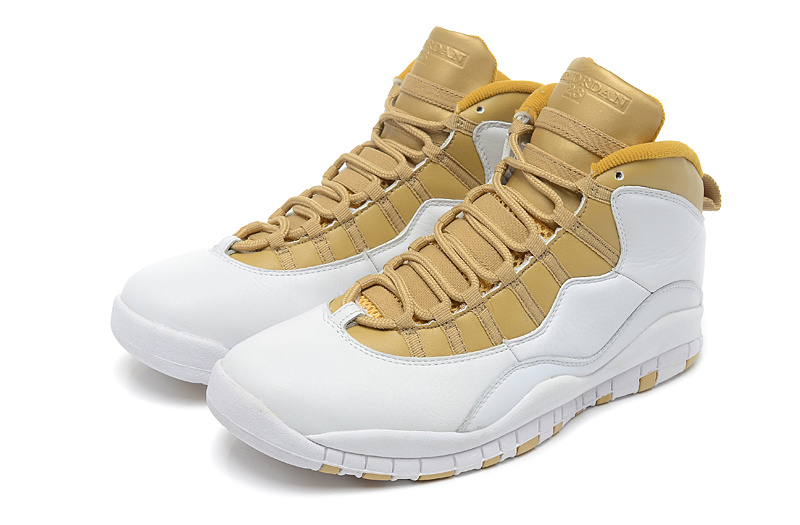 New Air Jordan 10 Retro White Yellow Shoes - Click Image to Close