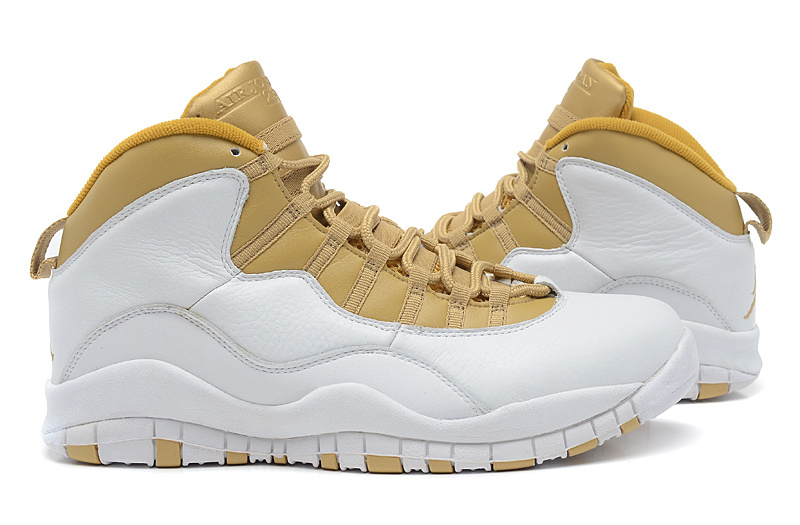 New Air Jordan 10 Retro White Yellow Shoes - Click Image to Close