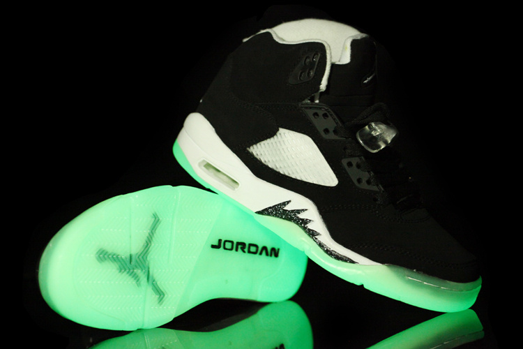 New Nike Air Jordan 5 Midnight Shoes Black White - Click Image to Close