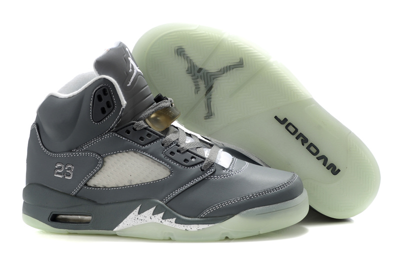 New Nike Air Jordan 5 Midnight Shoes Grey