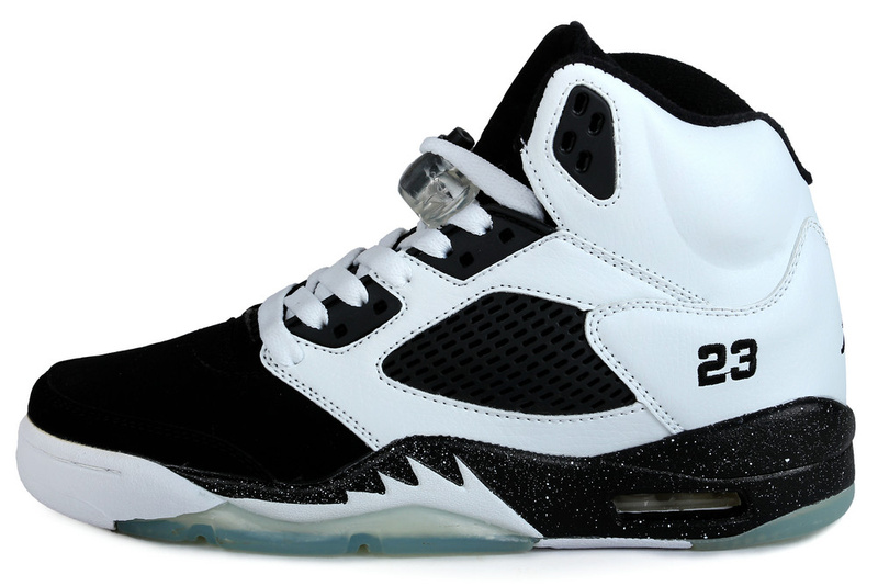 New Nike Air Jordan 5 Oreo White Black Shoes