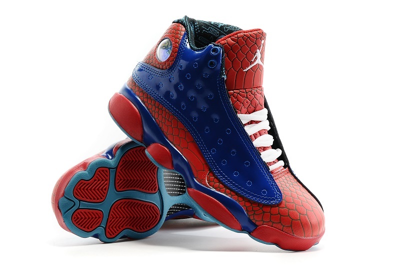 New Women's Nike Air Jordan 13 Spiderman Shoes - Click Image to Close