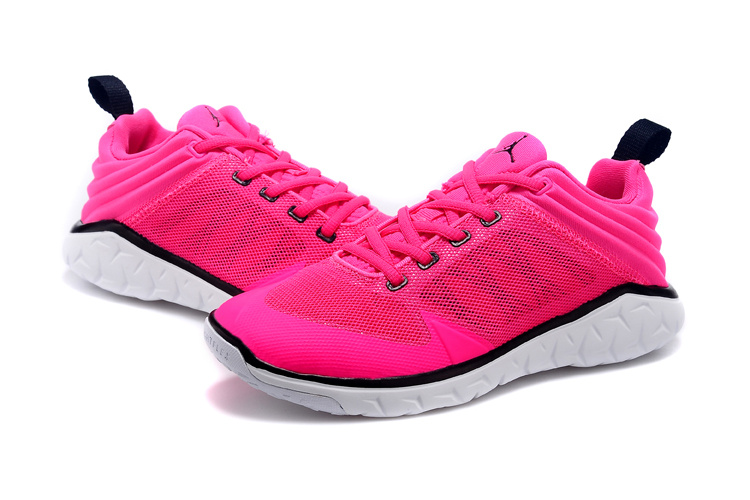 New Women Nike Air Jordan Running Shoes Pink Black White - Click Image to Close