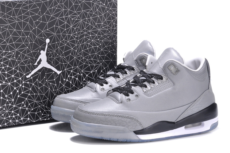 Nike Womens Jordan 5Lab3 Grey Black White Shoes - Click Image to Close