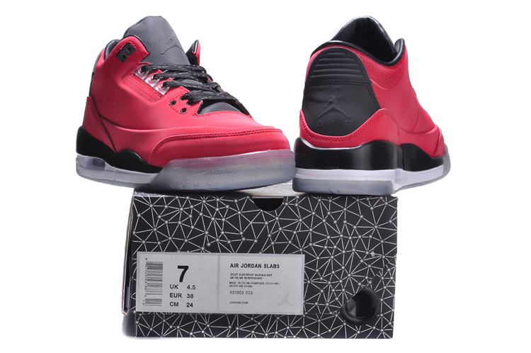 Women's Nike Jordan 5Lab3 Red Black White Shoes - Click Image to Close