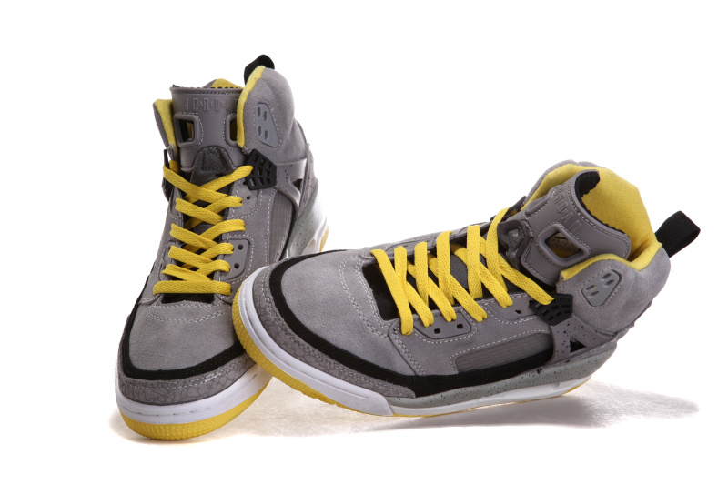 Nike Jordan 3.5 Suede Grey Black White Yellow Shoes - Click Image to Close