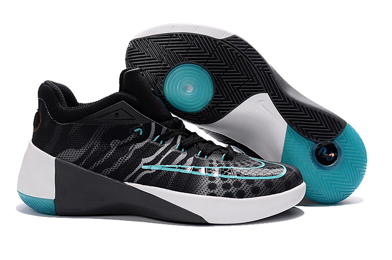 Nike 2015 Paul George Low Black Snake Skin Blue White Shoes