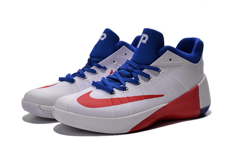 Nike 2015 Paul George Low Washington White Blue Red Shoes