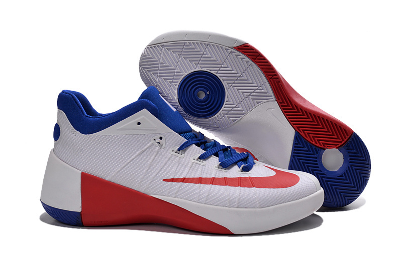 Nike 2015 Paul George Low Washington White Blue Red Shoes - Click Image to Close