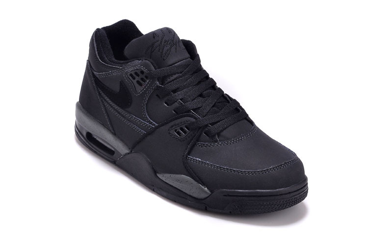 Nike Air Flight 89 All Black Shoes - Click Image to Close