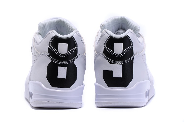 Nike Air Flight 89 All White Black Shoes - Click Image to Close