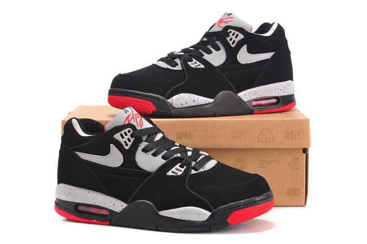 Nike Air Flight 89 Black Grey Red For Women