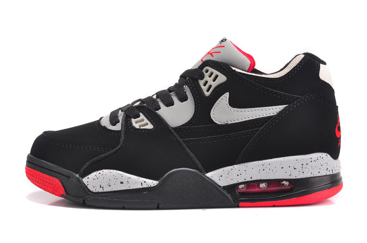 Nike Air Flight 89 Black Grey Red For Women