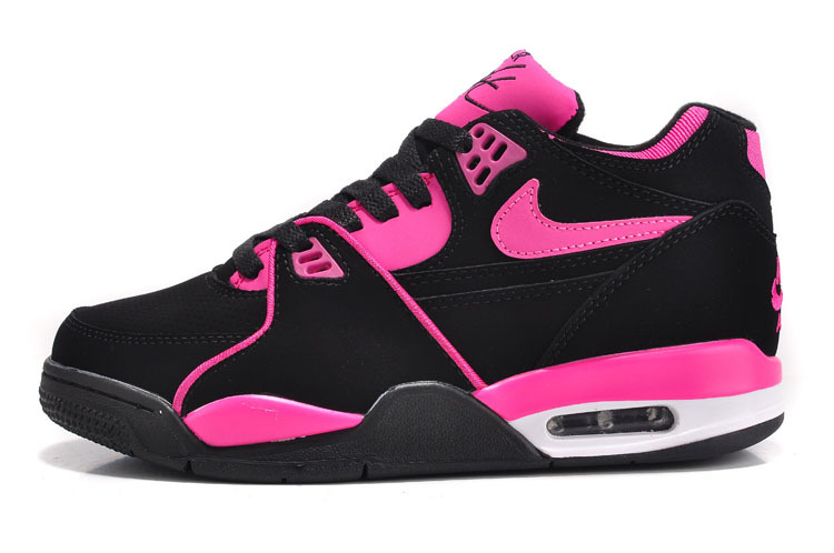 Nike Air Flight 89 Black Pink For Women - Click Image to Close