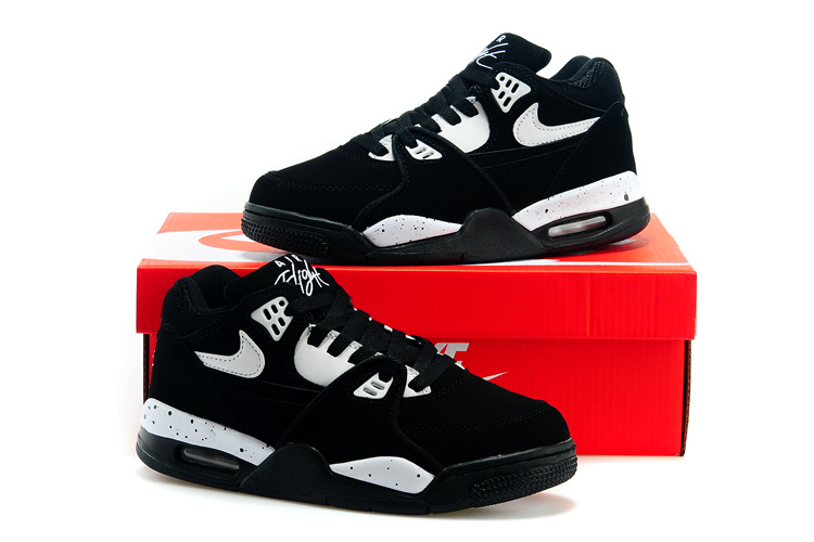 Nike Air Flight 89 Black White Shoe - Click Image to Close