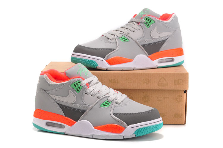 Nike Air Flight 89 Grey Orange White Green For Women