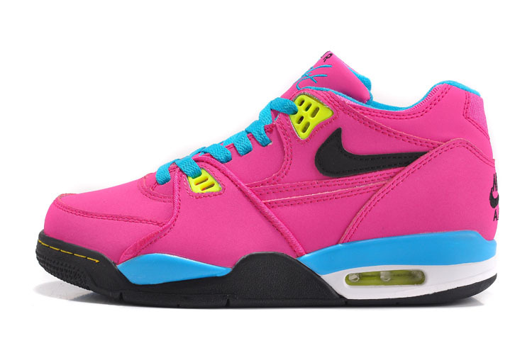 Nike Air Flight 89 Pink Blue Black For Women - Click Image to Close