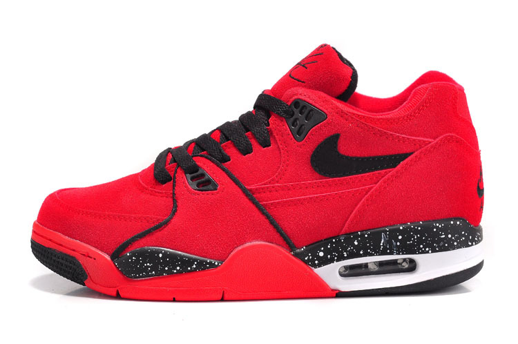 Nike Air Flight 89 Red Black For Women - Click Image to Close