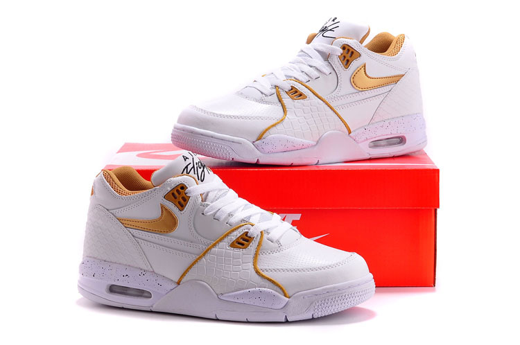 Nike Air Flight 89 White Gold Shoes