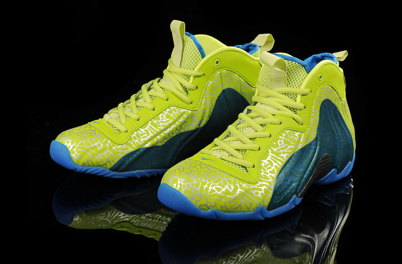 Nike Air Flightposite Green Blue Shoes - Click Image to Close