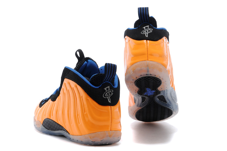 Nike Air Foamposite One Orange Black Blue Shoes - Click Image to Close