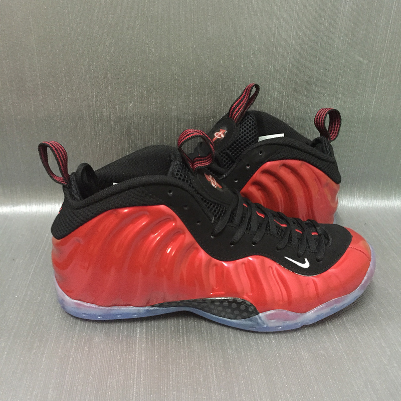 Nike Air Foamposite One Red Black Transparent Sole Shoes