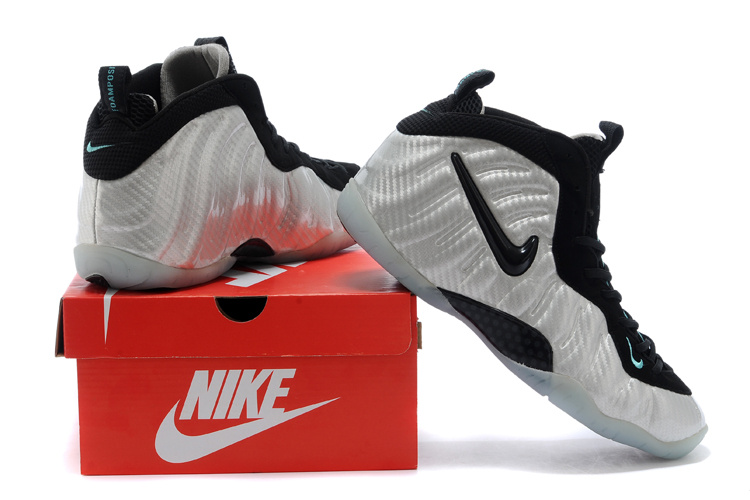 Nike Air Foamposite One White Black Shoes - Click Image to Close