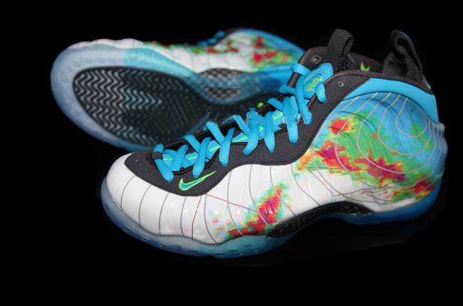 2014 Air Foamposite One White Green Black Shoes - Click Image to Close