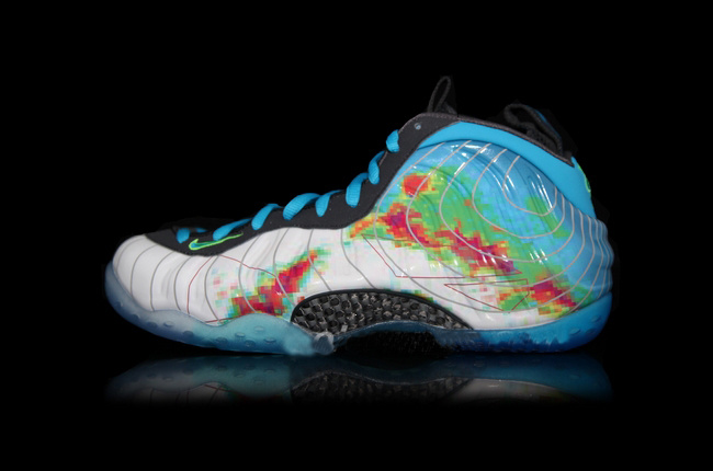 2014 Air Foamposite One White Green Black Shoes